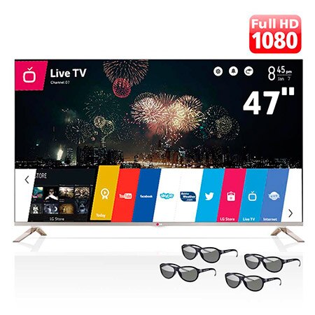 Smart TV Cinema 3D LED 47” Full HD LG 47LB7050