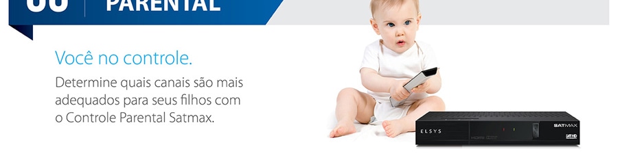 Receptor Digital Elsys Satmax ETRS36 Controle parental