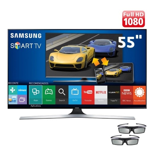 Smart TV 3D LED 55J6400 Samsung