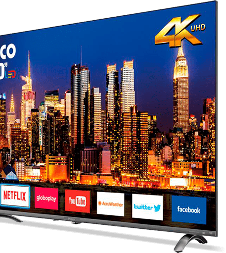Smart TV LED Philco PTV50Q20SNBL UHD 4K