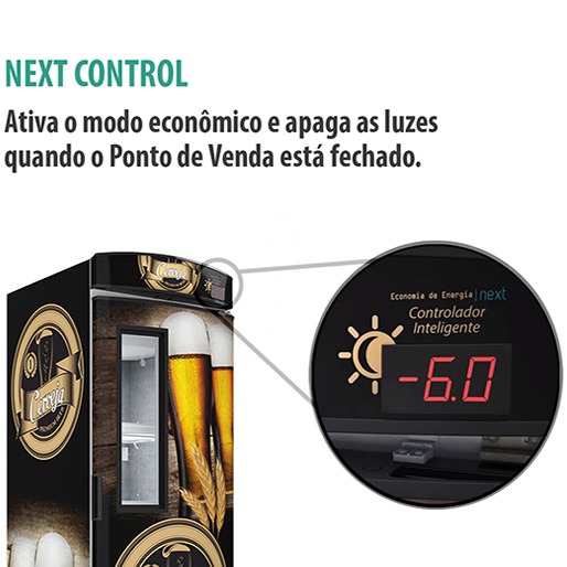 temperatura cervejeira vertical metalfrio vn50fl