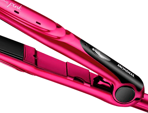 Prancha Mondial Chrome Pink cabo giratório
