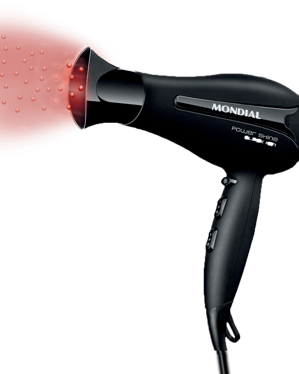 Secador Cabelos Mondial Power Shine Black Material PP