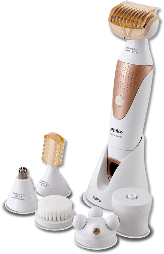 Aparador de Pelos Depil Sense Philco acessórios