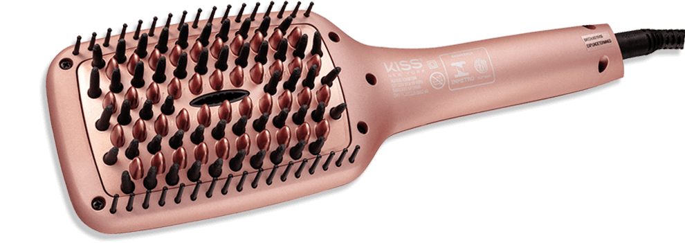 Escova Alisadora Kiss New York Gold Edition KSHB03BR Rosa