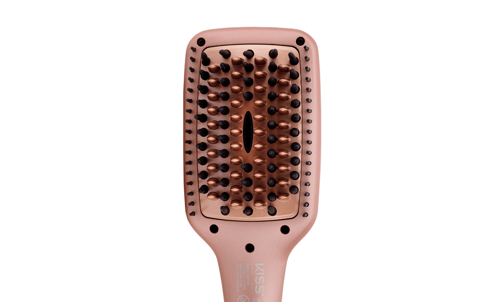 Escova Alisadora Kiss New York Gold Edition cerdas silicone