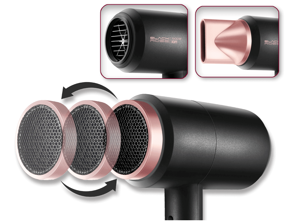Secador Mondial Black Rose grade