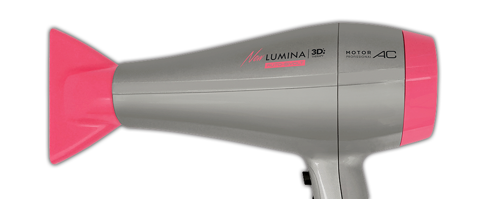 Secador Cabelos GA.MA Italy New Lumina 3D Cinza/Pink