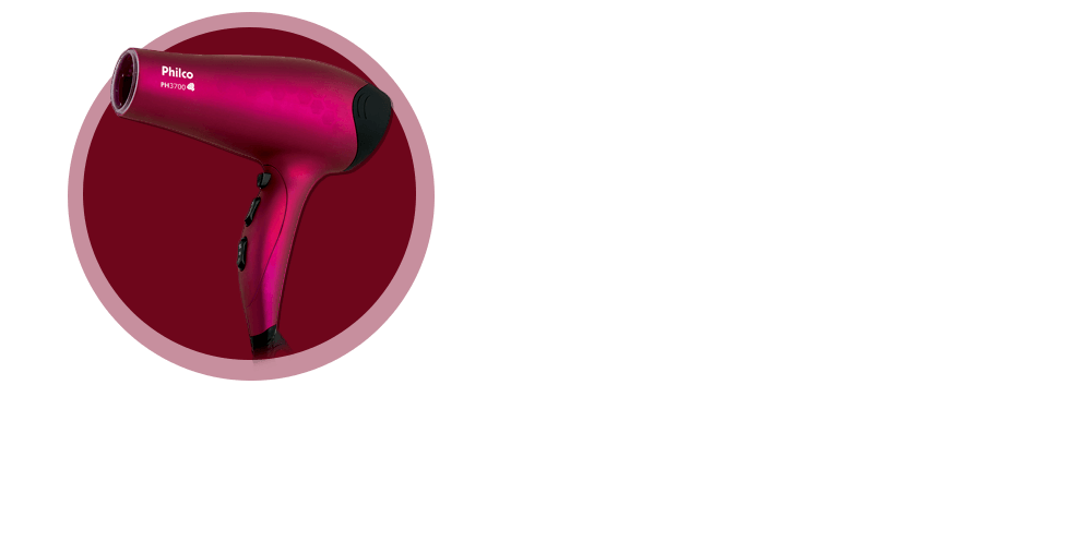 Secador Cabelos Philco PH3700 tourmaline íon 