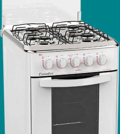 Fogão 4 Bocas Esmaltec Bali Branco