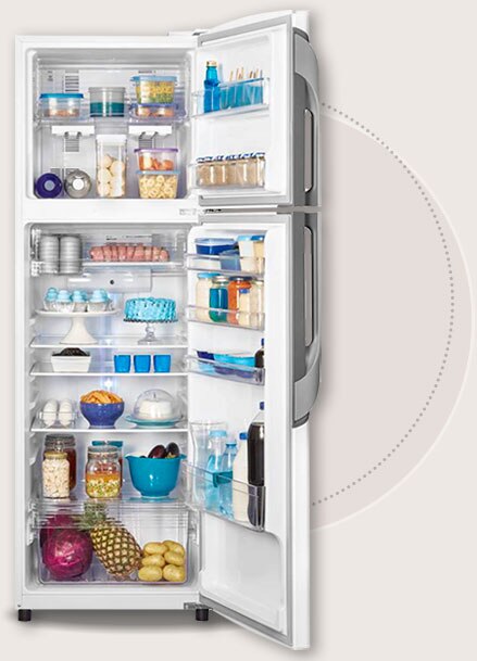 interior do Refrigerador Panasonic