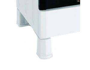 Pés altos e resistentes - Praticidade na limpeza 