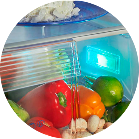 Preserva as vitaminas C e D de frutas, legumes e verduras Geladeira Frost Free Panasonic NR-BB53PV3X