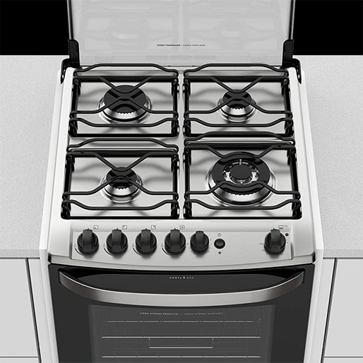 Fogão Embutir Electrolux Painel Mesa 4 Bocas full glass