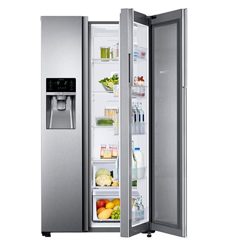 espaço Food Showcase porta dupla display digital dispenser