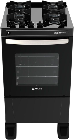 Fogão Atlas Agile Glass acendimento automático forno 5 temperaturas
