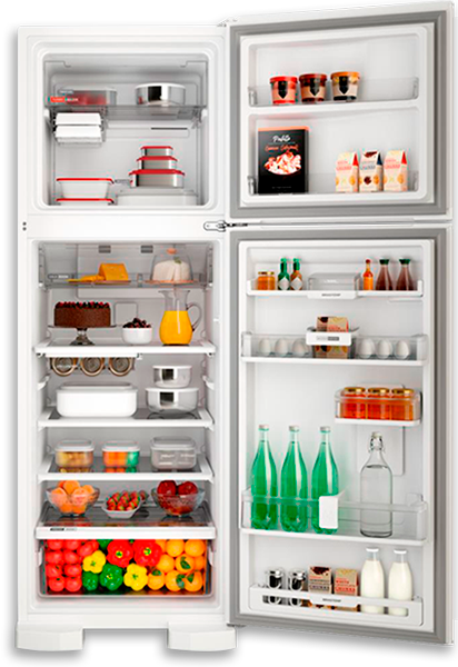 espaço interno do Refrigerador Brastemp BRM45HB espaço interno do Refrigerador Brastemp BRM45HB