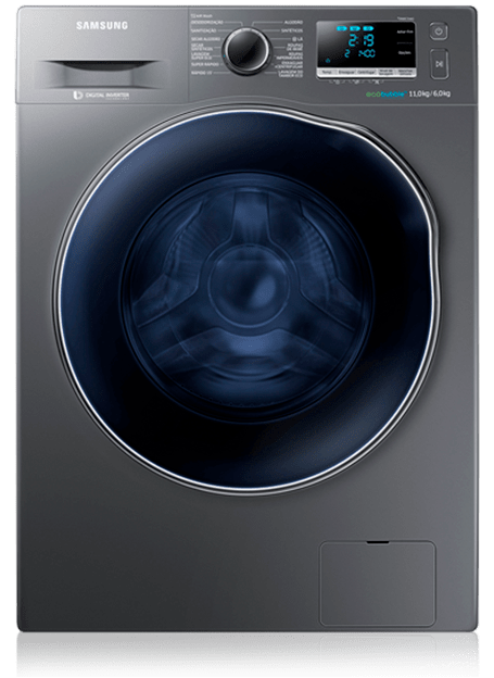 Lava e Seca Samsung Inox Look WD11J6410AX com capacidade para 11kg Lava Seca Samsung Inox Look WD11J6410AX 11kg