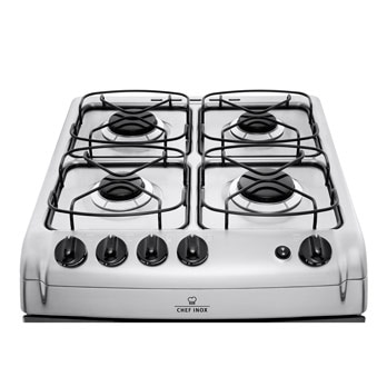 fogão Electrolux quatro bocas Chef Inox 52SPX Inox mesa