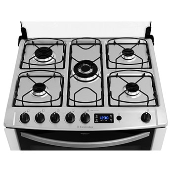 fogão Electrolux cinco bocas Celebrate Digital 76SRB