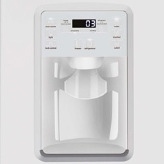 refrigerador Side by Side GE ZF2LFBFWW dispenser