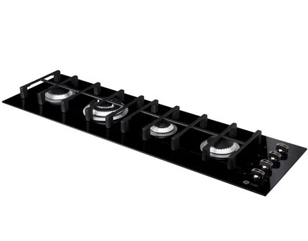 Cooktop GE com design moderno e exclusivo em vidro metal black