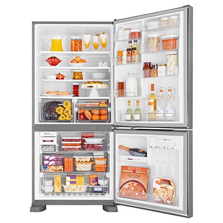 Refrigerador Brastemp Frost Free Duplex Ative! Inverse Maxi BRE80 interior