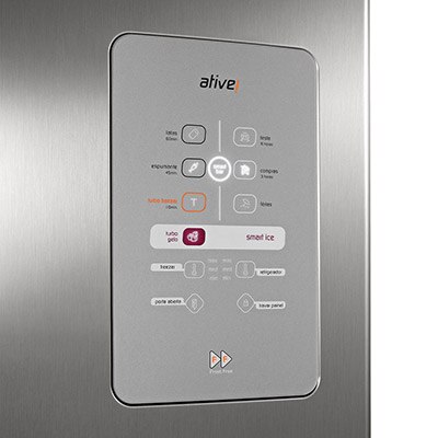 Refrigerador Brastemp Frost Free Duplex Ative! Inverse Maxi BRE80 controle