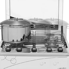 fogão Continental quatro bocas Calore Bivolt Branco detalhe