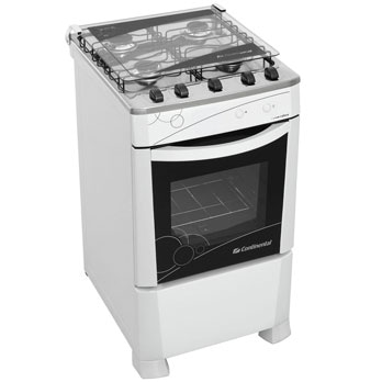 fogão Continental quatro bocas Calore Bivolt Branco