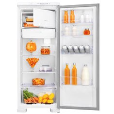 O refrigerador Electrolux Degelo Prático RE31 aberto refrigerador Electrolux Degelo Prático RE31 aberto