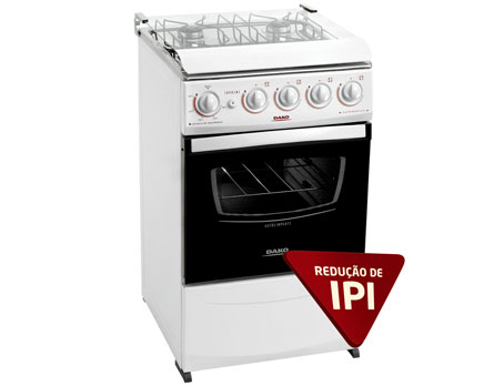 Fogão Dako Supreme: Praticidade e Segurança! - Mesa sobreposta em aço inox, 4 queimadores, tampa de vidro temperado e puxador