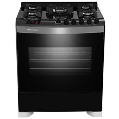 fogão Brastemp 5 bocas Ative Top Glass BF375AB de frente