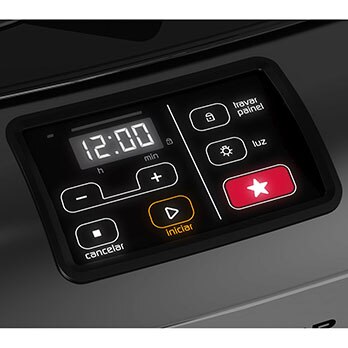 fogão Brastemp 5 bocas Ative Top Glass BF375AB Inox display