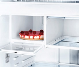 Espaço Express na Geladeira Electrolux Frost Free Duplex Infinity i.Kitchen DT80X 