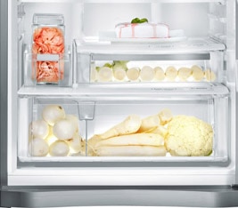 Gavetão transparente e controle de umidade geladeira electrolux