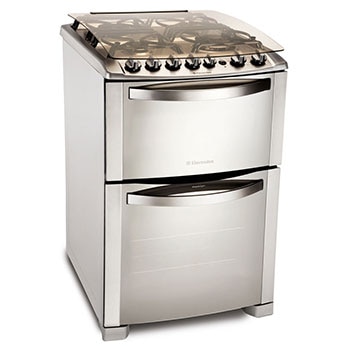 fogão Electrolux quatro bocas Celebrate 56DTX Inox