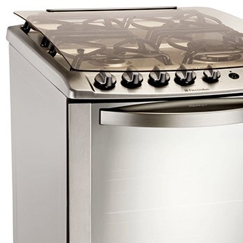 fogão Electrolux quatro Bocas Celebrate 56STX Inox botões