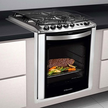 fogão de embutir Electrolux quatro bocas Celebrate 56TBE