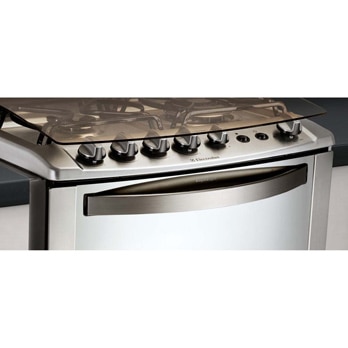 fogão de embutir Electrolux 4 bocas Celebrate 56TXE Inox acabamento