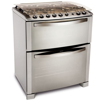 fogão Electrolux cinco bocas Celebrate 76DTX Inox