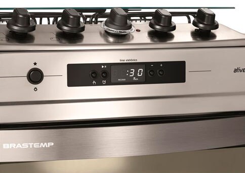 Queimadores de tamanhos diferentes com acendimento automático Fogão Consul 5 Bocas CFS5NAB queimadores rápidos acendimento automático
