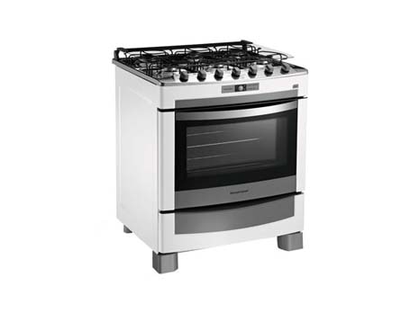 O fogão Brastemp 6 bocas Clean BF076B