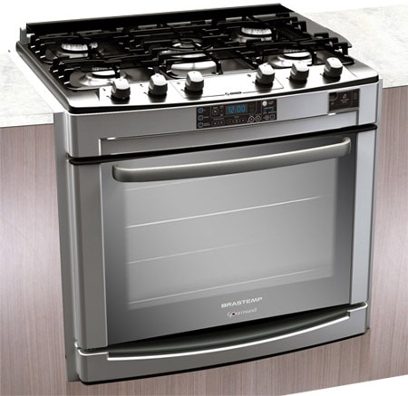 Fogão de Embutir Brastemp Gourmand Vapor BYB76BR