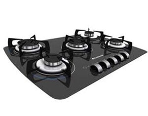 cooktop a gás 5 bocas Continental Decore CTGCT070E50GL de lado