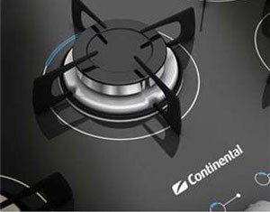 cooktop a gás 5 bocas Continental Decore CTGCT070E50GL queimador central