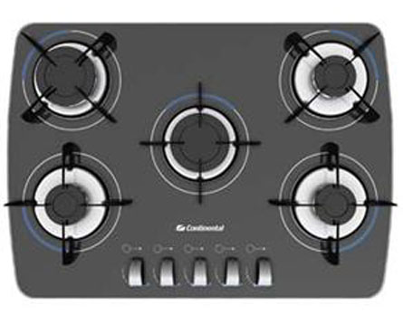 cooktop a gás 5 bocas Continental Decore CTGCT070E50GL