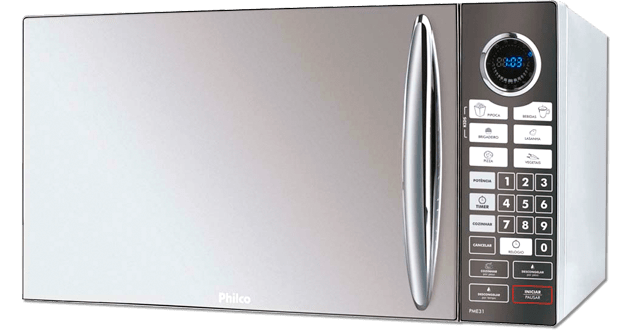  forno micro-ondas philco espelhado pme31 litros