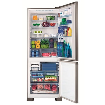 refrigerador Panasonic NR BB51PV1X Aço Escovado aberto