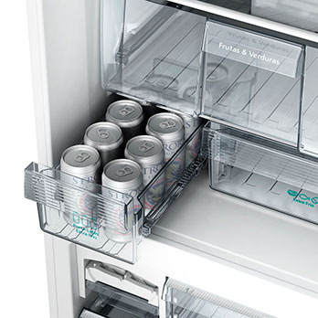 refrigerador Panasonic NR BB51PV1X Aço Escovado compartimentos